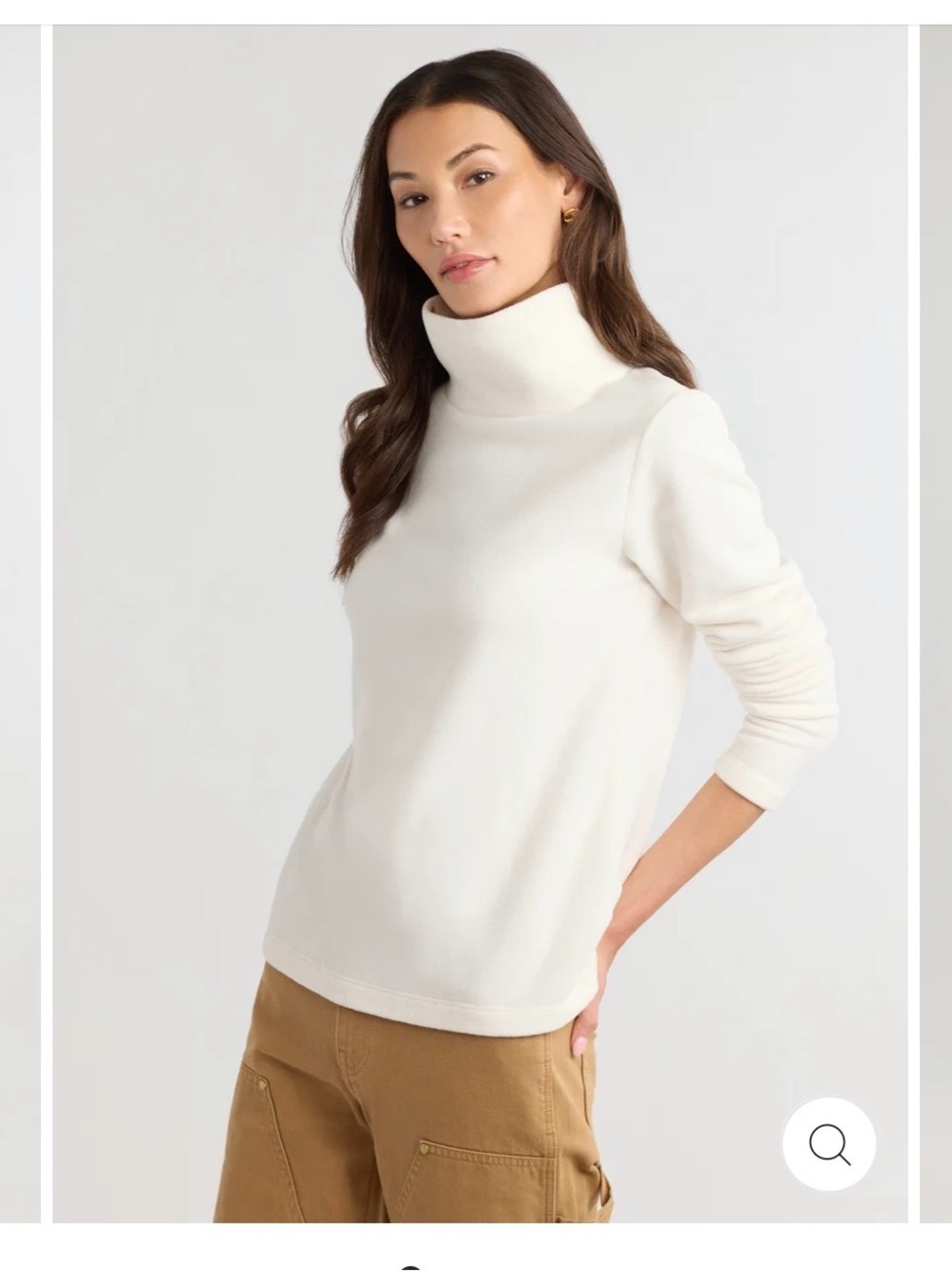 NWT Dudley Stephens Greenpoint Turtleneck Cream Vello Fleece-XXL